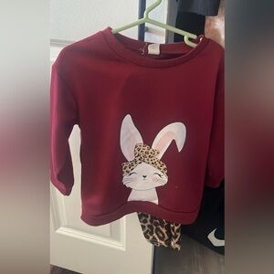 SHEIN 4T rabbit matching set